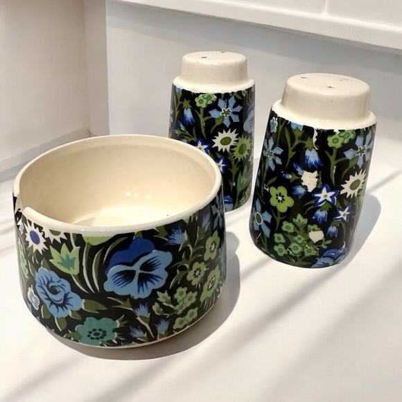 Napcoware Other - Napcoware Floral Ceramic Bowl and Shakers Set